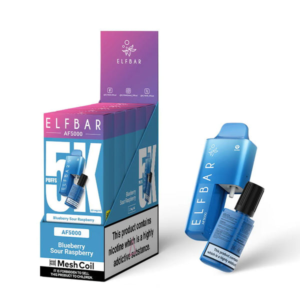 Elf Bar AF5000 Prefilled Vape Kit Box of 5 ( 5 pieces in one box)