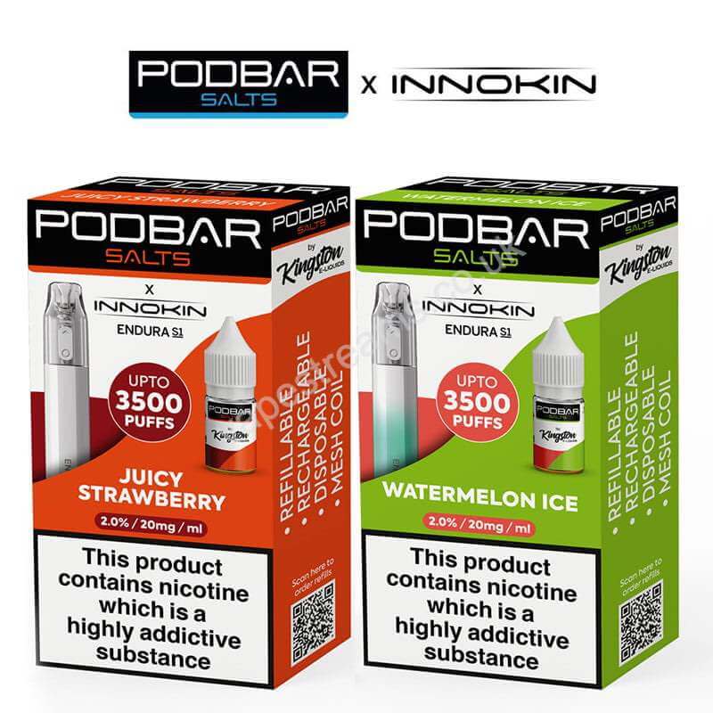 The Podbar Salts x Innokin Disposable Vape Pods